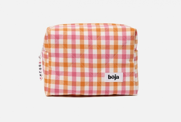 BOJA, Косметичка Клетка РОЗОВО-ОРАНЖЕВАЯ Большая