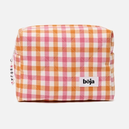 BOJA, Косметичка Клетка РОЗОВО-ОРАНЖЕВАЯ Большая